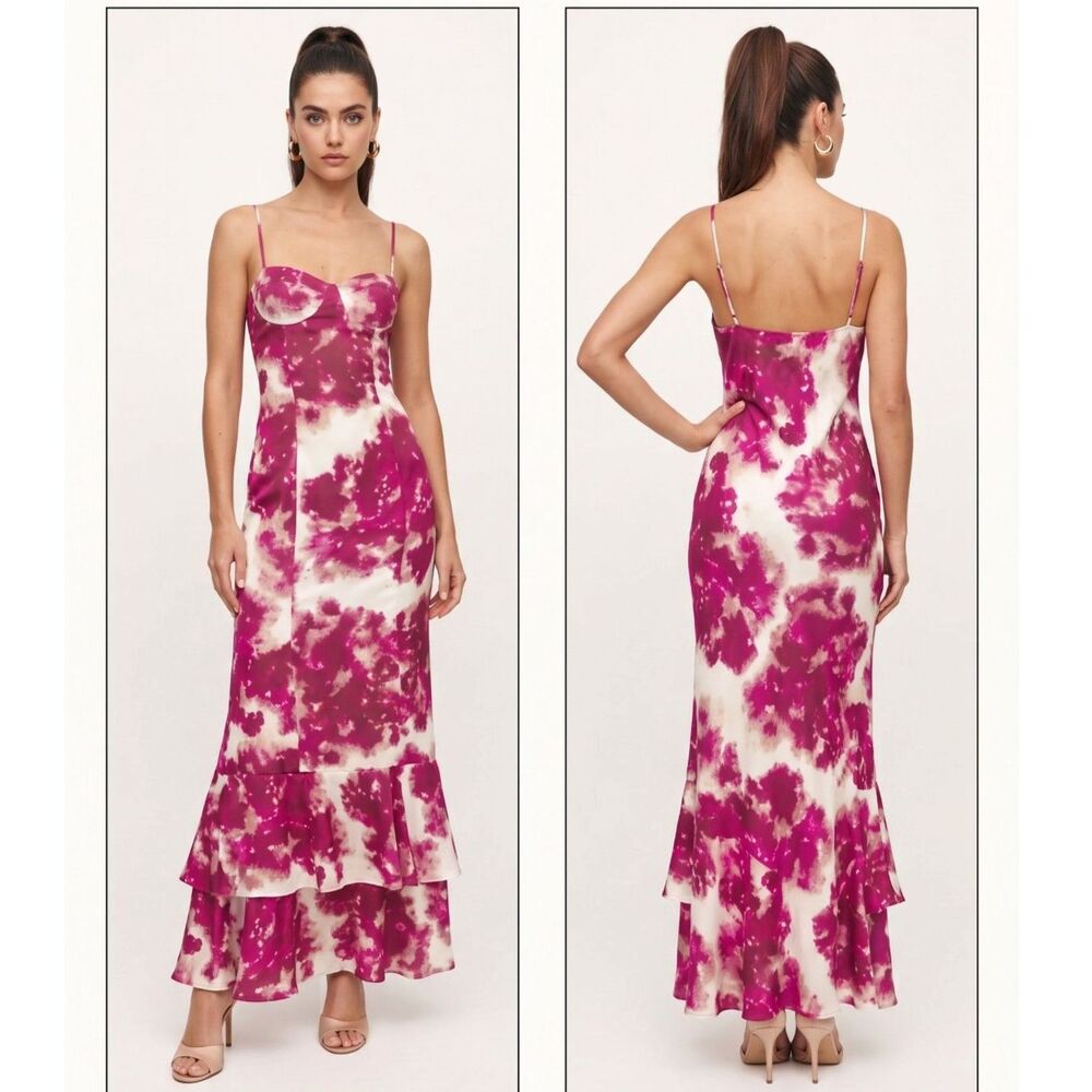 NWT Reformation Fallon Dress Super Bloom Size 2